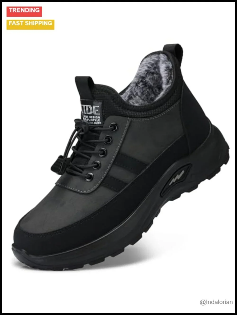 Warm Faux Fur Lined Waterproof Snow Ankle Booties Slip On Non-slip Winter Boots